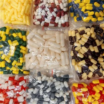 Coloured Gelatin Capsules